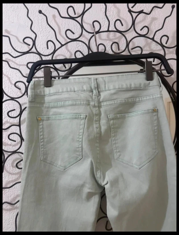 Pastel Mint Green Mango 'Paty' Skinny Jean – Stretch & Slim Fit – Size 34 (XS) – photo 4